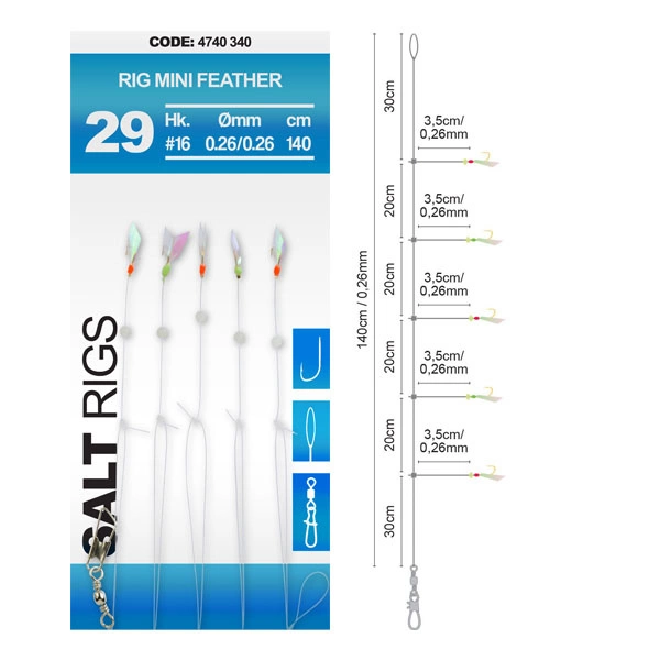 Spro Mini Feather - Salt Rig 29 3 Spro Mini Feather - Salt Rig 29