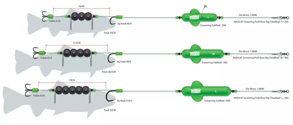 MAD CAT Screamin Profi River Rig - Deadbait 5 MAD CAT Screamin Profi River Rig - Deadbait - Afbeelding 3
